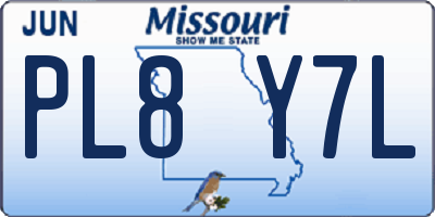MO license plate PL8Y7L