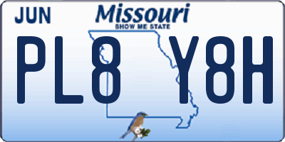 MO license plate PL8Y8H