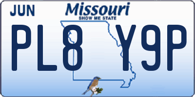 MO license plate PL8Y9P