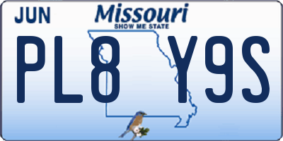 MO license plate PL8Y9S