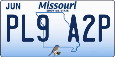 MO license plate PL9A2P