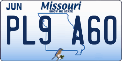 MO license plate PL9A6O