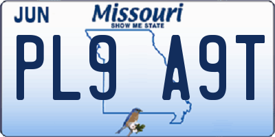 MO license plate PL9A9T