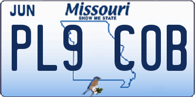 MO license plate PL9C0B