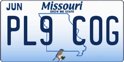 MO license plate PL9C0G