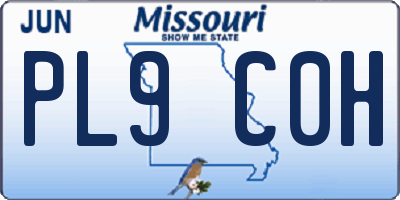 MO license plate PL9C0H