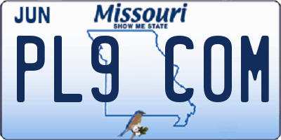 MO license plate PL9C0M