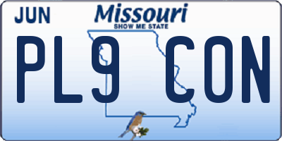 MO license plate PL9C0N