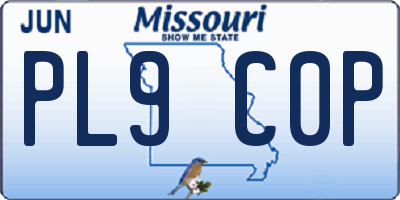MO license plate PL9C0P