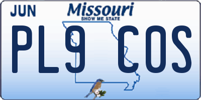 MO license plate PL9C0S