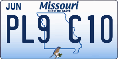 MO license plate PL9C1O
