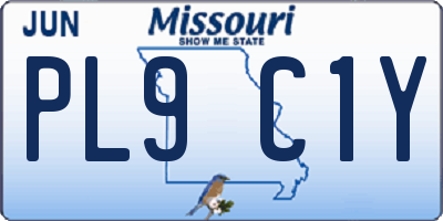 MO license plate PL9C1Y