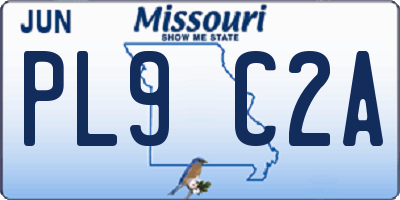 MO license plate PL9C2A