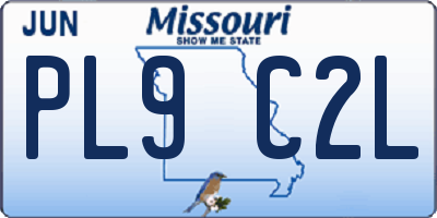 MO license plate PL9C2L
