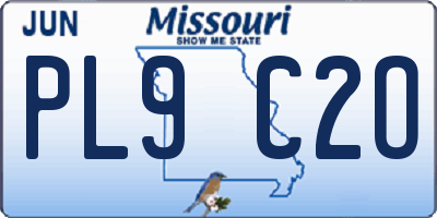MO license plate PL9C2O