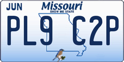 MO license plate PL9C2P