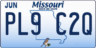 MO license plate PL9C2Q