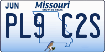 MO license plate PL9C2S