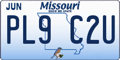 MO license plate PL9C2U