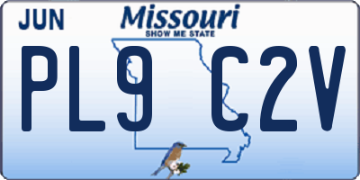 MO license plate PL9C2V