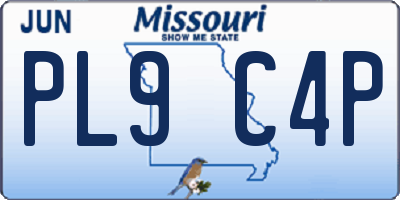 MO license plate PL9C4P