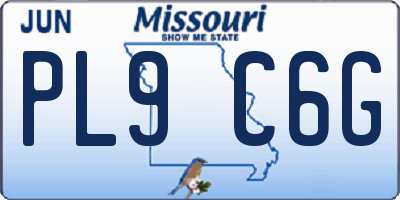 MO license plate PL9C6G