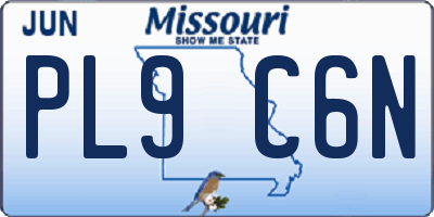 MO license plate PL9C6N