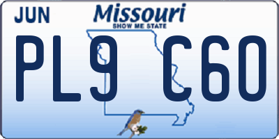 MO license plate PL9C6O