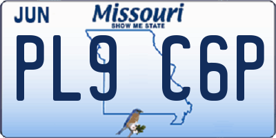 MO license plate PL9C6P