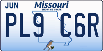 MO license plate PL9C6R