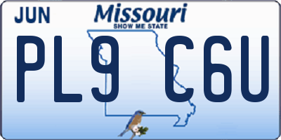 MO license plate PL9C6U