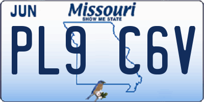MO license plate PL9C6V