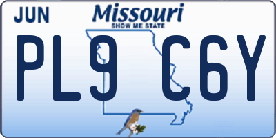 MO license plate PL9C6Y
