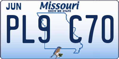 MO license plate PL9C7O