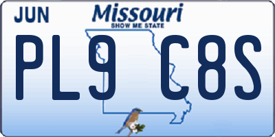 MO license plate PL9C8S