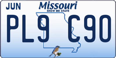 MO license plate PL9C9O
