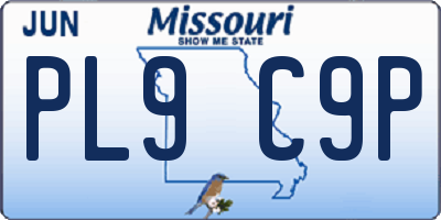 MO license plate PL9C9P