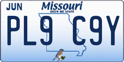 MO license plate PL9C9Y