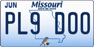 MO license plate PL9D0O