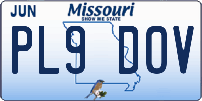 MO license plate PL9D0V