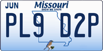 MO license plate PL9D2P