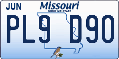 MO license plate PL9D9O