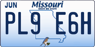 MO license plate PL9E6H