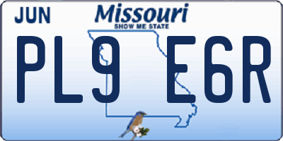 MO license plate PL9E6R
