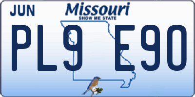 MO license plate PL9E9O