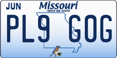 MO license plate PL9G0G
