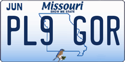 MO license plate PL9G0R