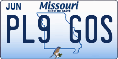 MO license plate PL9G0S