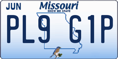 MO license plate PL9G1P
