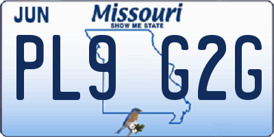 MO license plate PL9G2G